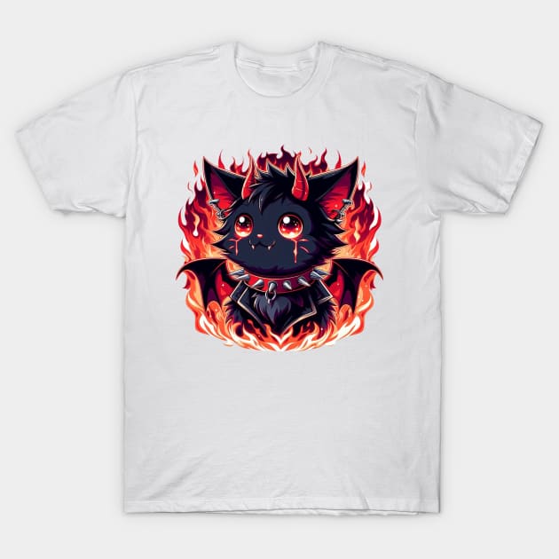Adorable Demon Kitty T-Shirt by Shawn's Domain